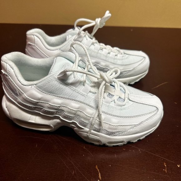 Nike Unisex Kids White Air Max 95 CJ3906-100 Lace Up Low Top